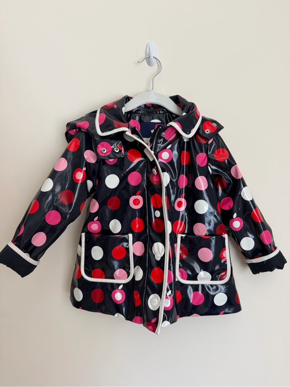 Jacadi Girls Printed Raincoat with Fleece Lining